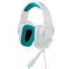 Diadema gamer vortred v-930433 - blanco/cian, USB