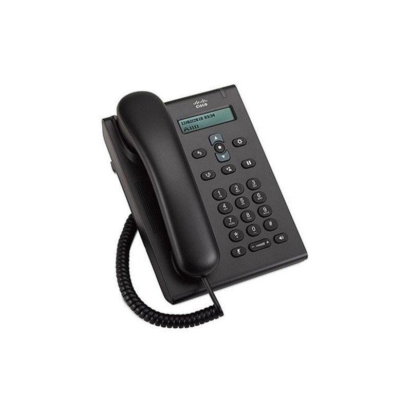 Teléfono Cisco 3905 protocolo SIP display color negro 2 puertos 10/100