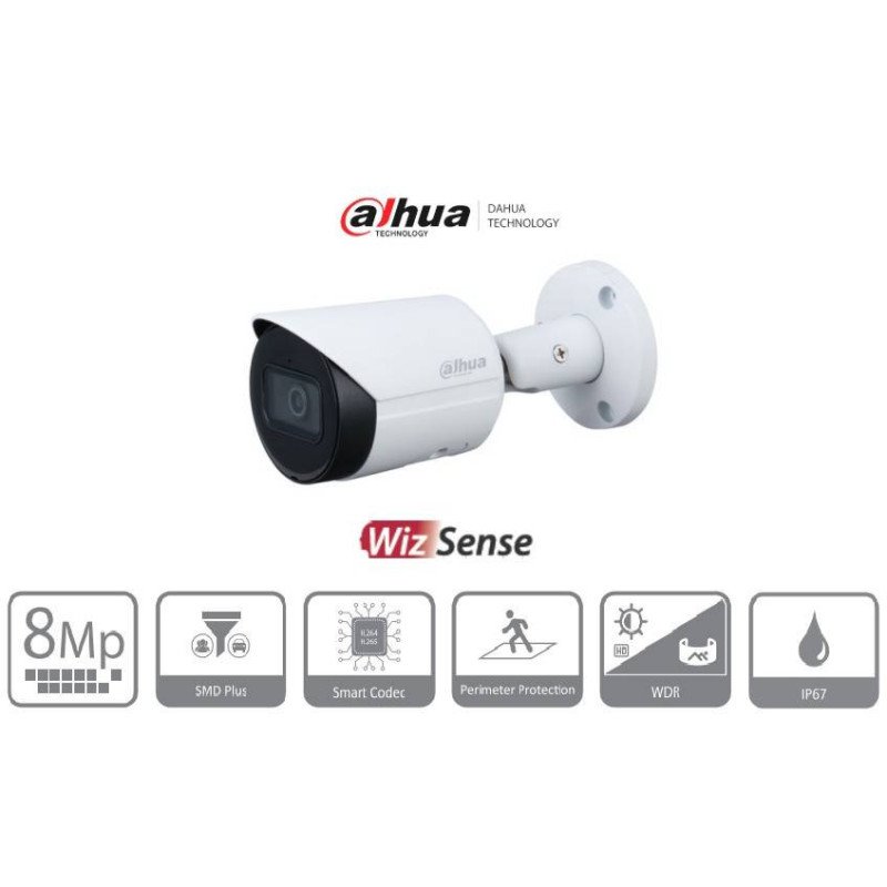 Dahua Technology WizSense DH-IPC-HFW2841SP-S-0280B cámara de vigilancia Bala Cámara de seguridad IP Exterior 2688 x 1520