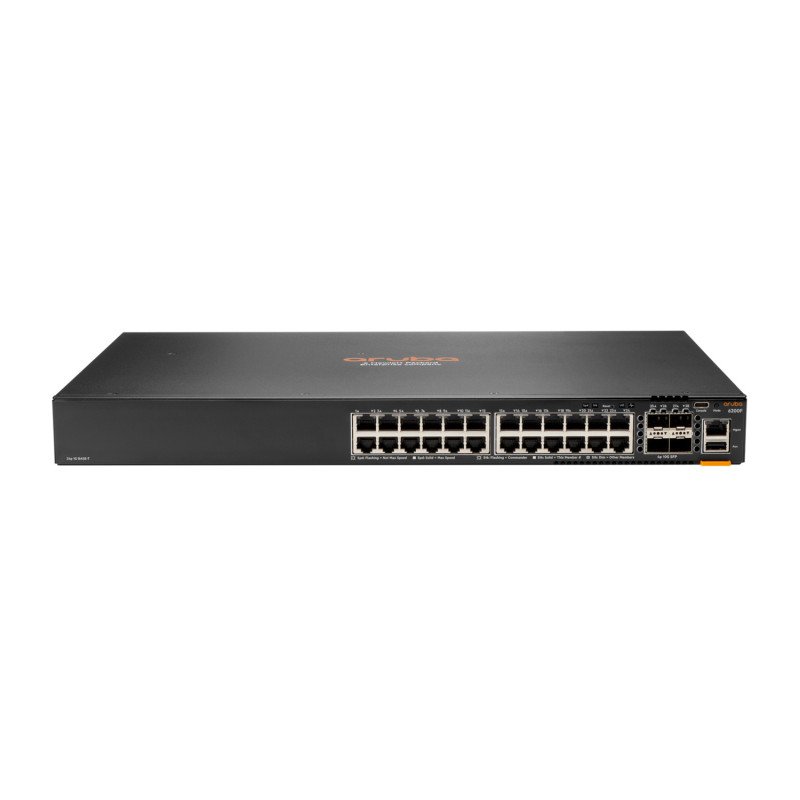 Switch HPe Aruba jl725a 6200f de 24g puertos cl4 y 4 SFP370w
