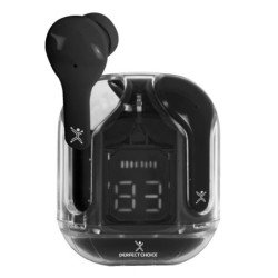 Audífonos TWS transparentes clearbeat negros PC-117025,