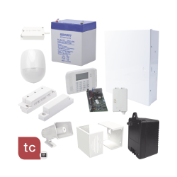 Kit de panel de alarma cableado con comunicador gsm y un año de servic