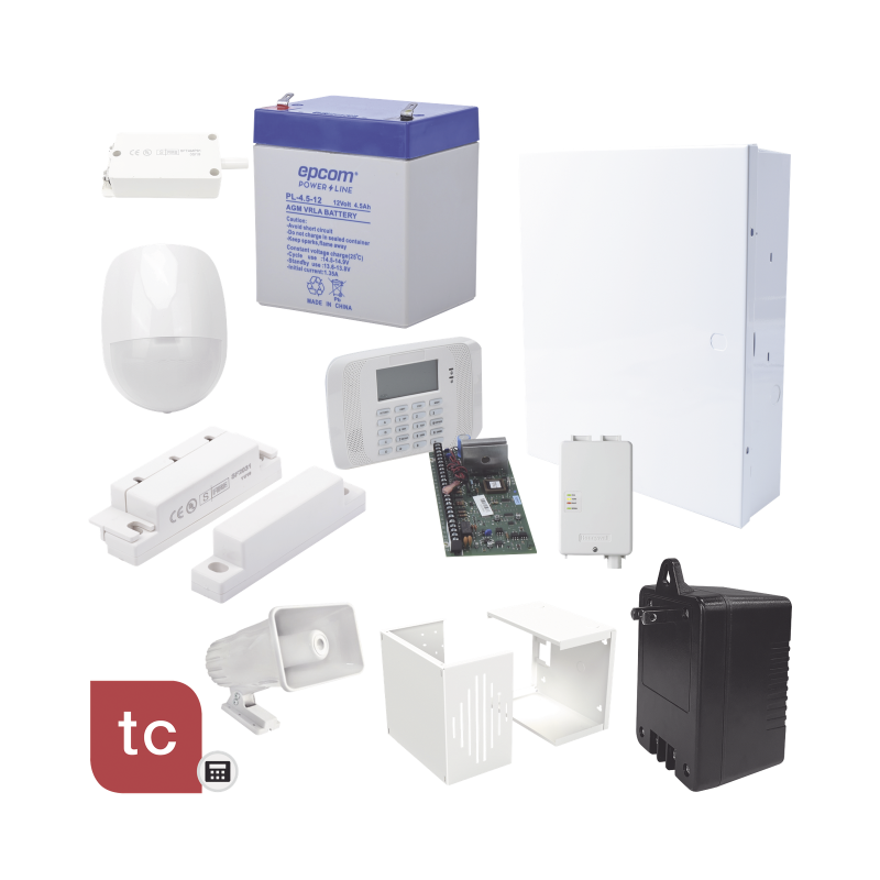 Kit de panel de alarma cableado con comunicador gsm y un año de servic