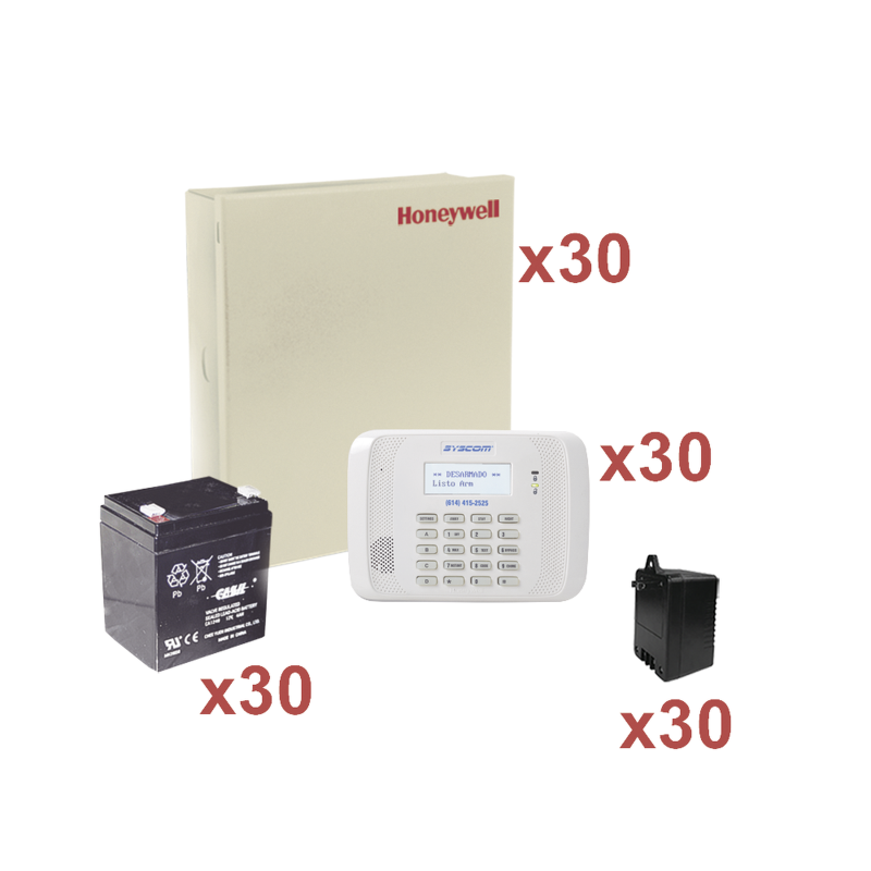 Kit de 30 paneles vista48la con batería y transformador