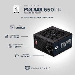 Fuente de Poder 650W 80 Plus White BALAM RUSH PULSAR 650PR NOVA SERIES
