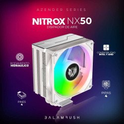 Disipador Balam Rush NITROX NX50 Velocidad: 800-1800 Rpm, Flujo de air