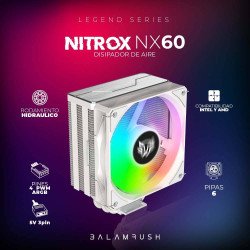 Disipador Balam Rush NITROX NX60 Velocidad: 600-1800 Rpm, Flujo de air