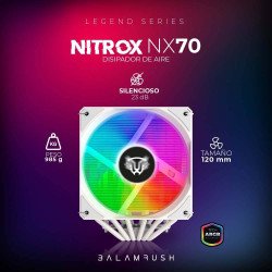 Disipador Balam Rush NITROX NX70 Velocidad: 600-1800 Rpm, Flujo de air