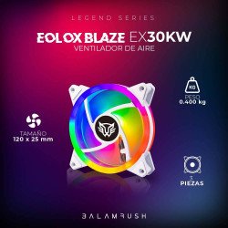 Kit 3 Ventiladores de 120mm Balam Rush Eolox Blaze EX30KW: Velocidad:
