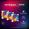 Kit 3 Ventiladores de 120mm Balam Rush Eolox Blaze EX30KW: Velocidad: