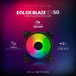 Ventilador de 120mm ARGB Balam Rush Eolox Blaze EX50 Velocidad: 1500 R