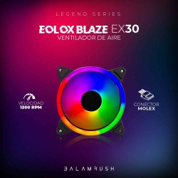 Ventilador de 120mm Balam Rush Eolox Blaze EX30: Velocidad: 1200 Rpm F