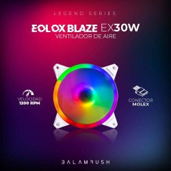 Ventilador de 120mm Balam Rush Eolox Blaze EX30W: Velocidad: 1200 Rpm