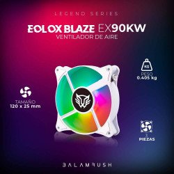 Ventilador de aire Balam Rush eolox blaze ex90kw, 3 pz, flujo de aire 