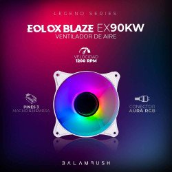 Ventilador de aire Balam Rush eolox blaze ex90kw, 3 pz, flujo de aire 