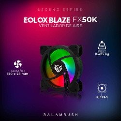 Kit ventiladores Balam Rush eolox blaze ex50k, 3 piezas, flujo de aire