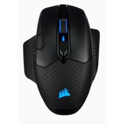 Mouse Corsair dark Core RGB pro, gaming, inalámbrico, RGB, LED, óptico