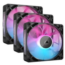 Ventilador Corsair icue link RX120 pwm, 120mm, negro, gamer, kit inici