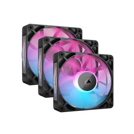 Ventilador Corsair icue link RX120 pwm, 120mm, negro, gamer, kit inici