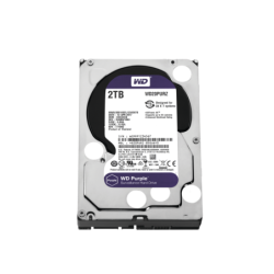 Disco duro interno WD Purple 3.5 2TB SATA3 6GB/s 64MB 24x7 para DVR y NVR de 1-8 bahías y 1-64 cámaras