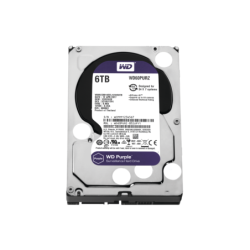 Disco duro interno WD Purple 3.5 6TB SATA3 6GB/s 64MB 24x7 para DVR y NVR de 1-16 bahías y 1-64 cámaras