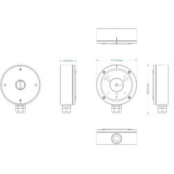 Caja de Conexiones para exterior, compatible con cámaras AHD e IP, Apr