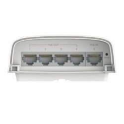 Switch Omada Smart de 5 puertos Gigabit, 1 PoE++ In y 4 PoE+ Out para exterior