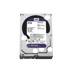 Disco duro interno WD Purple 3.5 4TB SATA3 6GB/s 64MB 24x7 para DVR y NVR de 1-16 bahías y 1-64 cámaras