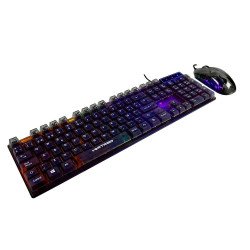 Kit Perfect Choice gamer transparente teclado + mouse helumo