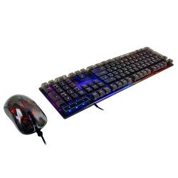 Kit Perfect Choice gamer transparente teclado + mouse helumo