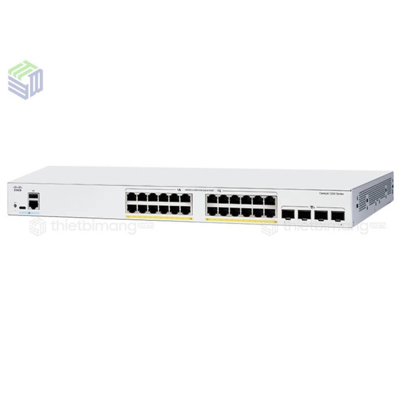 Switch Catalyst 1200, 24 puertos Gigabit Ethernet, PoE+ con 195W total