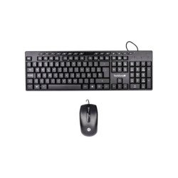 Teclado/mouse TechZone tzaccba01 alámbrico USB negro