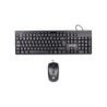 Teclado/mouse TechZone tzaccba01 alámbrico USB negro
