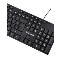 Teclado/mouse TechZone tzaccba01 alámbrico USB negro