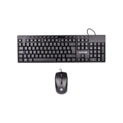 Teclado/mouse TechZone tzaccba01 alámbrico USB negro