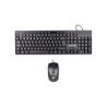 Teclado/mouse TechZone tzaccba01 alámbrico USB negro