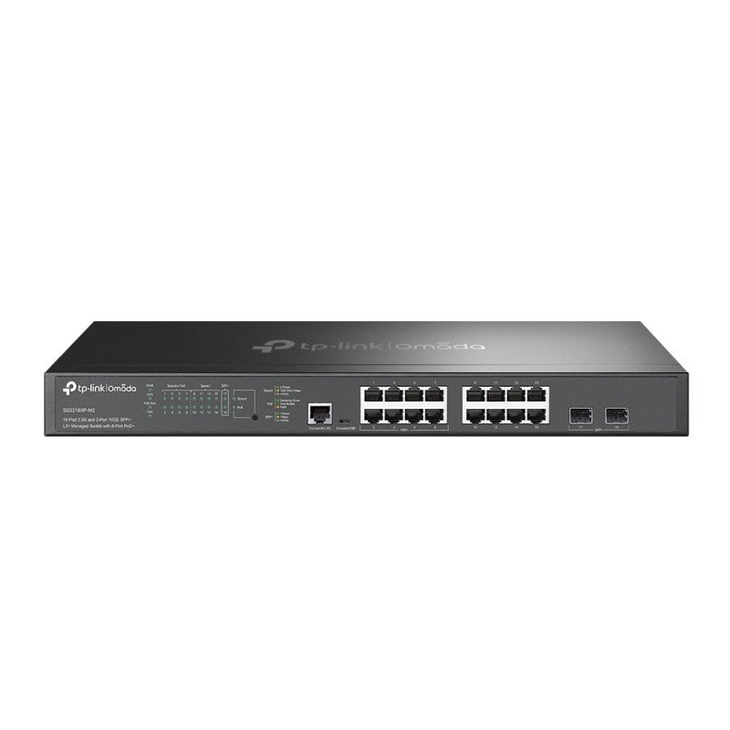 Switch Omada L2+ de 16 puertos a 2.5G y 2 SFP+ a 10G, con 8 PoE+