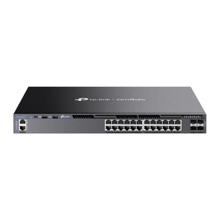 Switch administrado L3 apilable Gigabit de 24 puertos Omada con 4 ranuras 10G