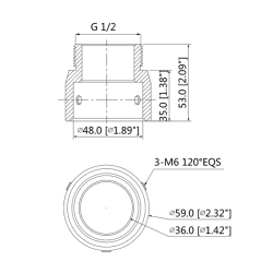 Adaptador de montaje para cámaras PTZ SD59, SD50, SD40, compatible con montajes PFB300S, PFB303W, PFB303S y PFB300C