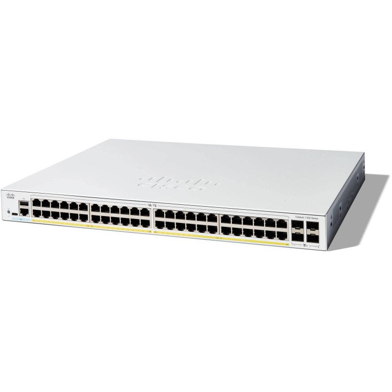 Switch Catalyst 1300, 48 puertos Gigabit Ethernet, PoE+ con 375W total