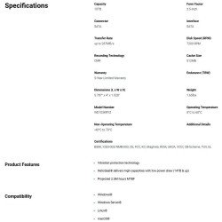 Disco duro interno WD Gold 10TB 3.5 escritorio sata3 6GB/s 256mb 7200r