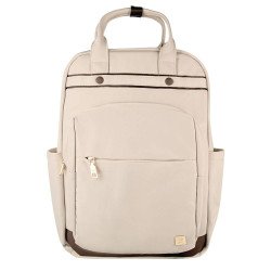 Mochila bolsa de mujer color taupe, espacio para laptop kokette perfec