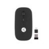 Mouse SLIVEBLACK recargable negro con nano receptor tipo C y USB A, Mo