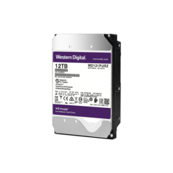 Disco duro interno WD Purple 3.5 12TB SATA3 6GB/s 256MB 24x7 para DVR y NVR de 1-16 bahías y 1-64 cámaras