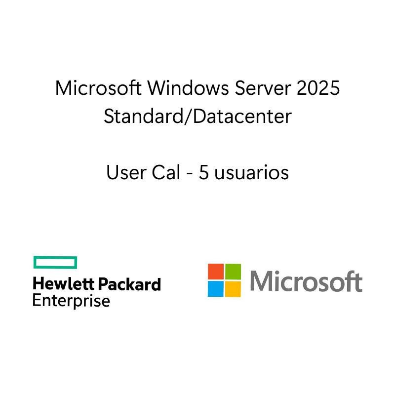 LTU de Microsoft Windows Server 2025 5 usuarios CAL WW