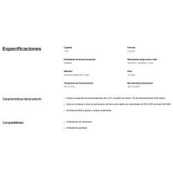 Unidad SSD WD 1 TB 2.5" Green SATA III (wds100t5g0a-00cpt0)