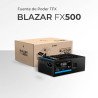Fuente de poder Acteck fx500 tfx 500w, 1atx 24, 1atx12v, negro