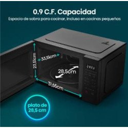 Horno de Microondas HISENSE HMMS2509BP 0.9 pies cúbico,