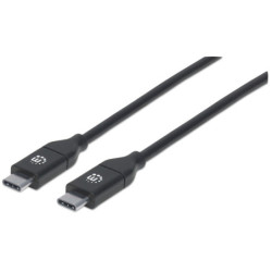 Cables USB-C Manhattan USB-C macho a USB-C macho - USB C, USB C, Macho/Macho, 2 m, Negro
