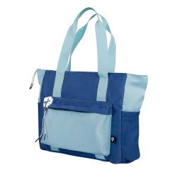 Totebag azul para laptop 16 pulgadas TZLB01-V, color azul y turquesa